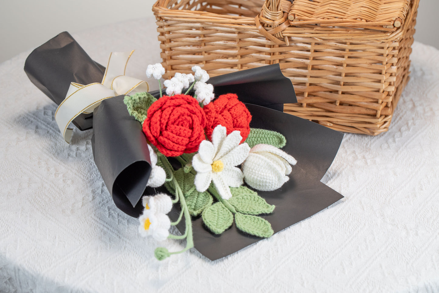 Red Rose with Cosmos Bouquet