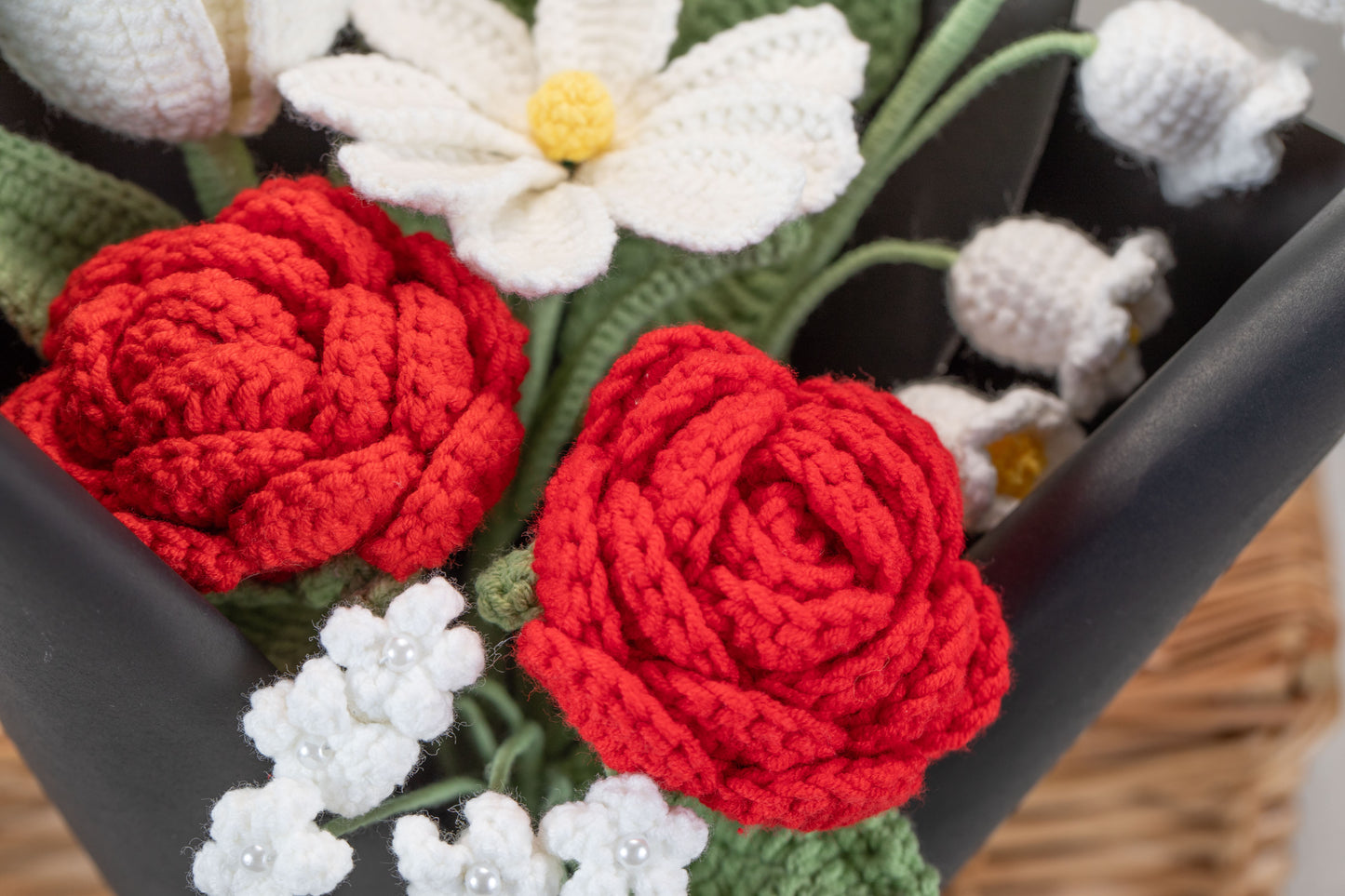 Red Rose with Cosmos Bouquet