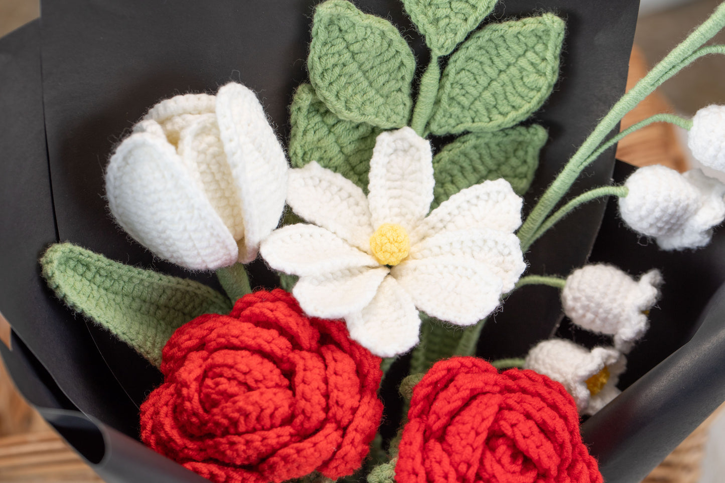 Red Rose with Cosmos Bouquet