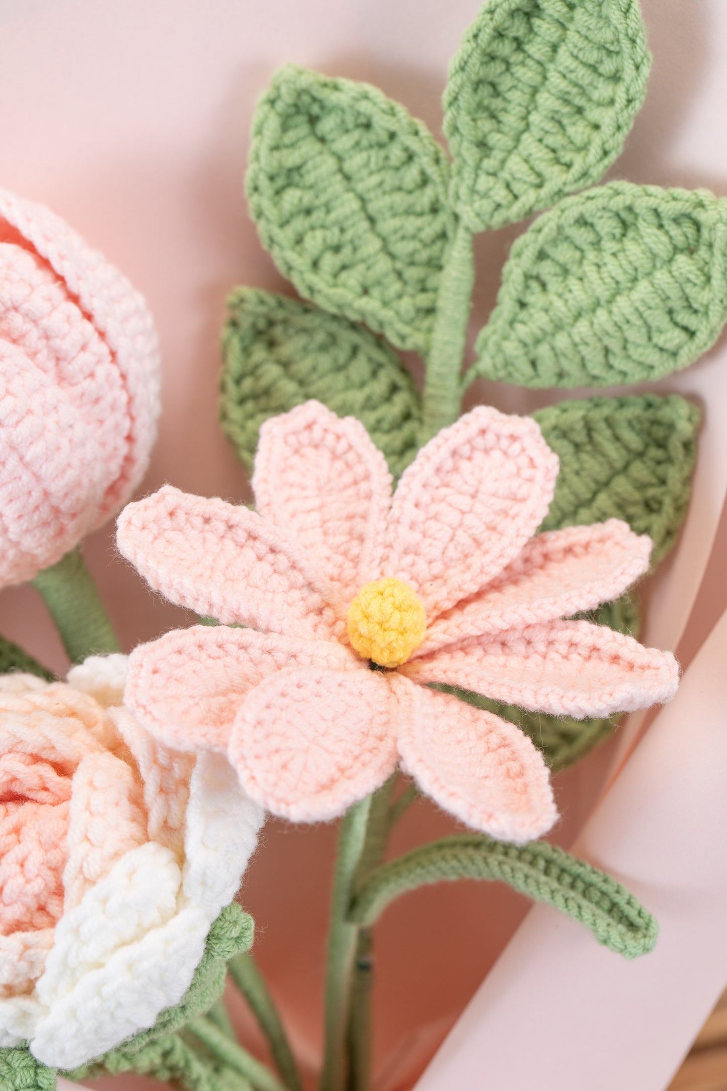Small Pink Rose with Cosmos Bouquet