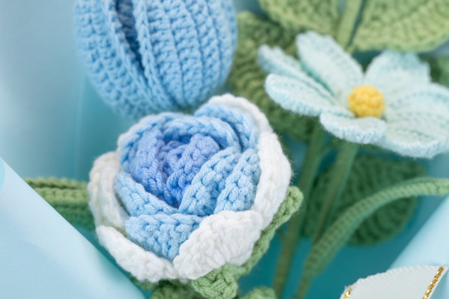 Small Blue Rose with Cosmos Bouquet