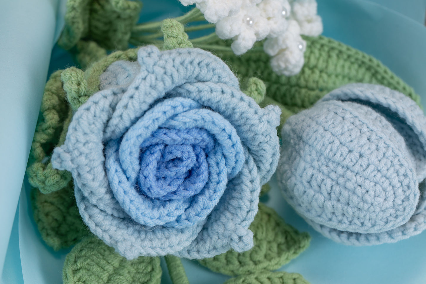 Small Blue Rose with Tulip Bouquet