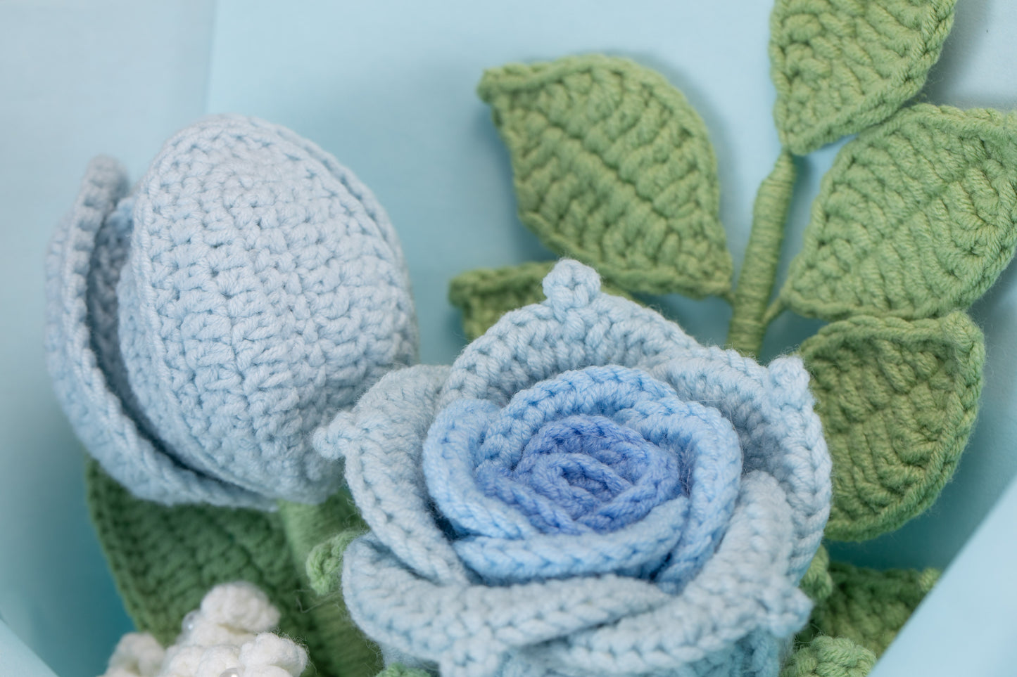 Small Blue Rose with Tulip Bouquet