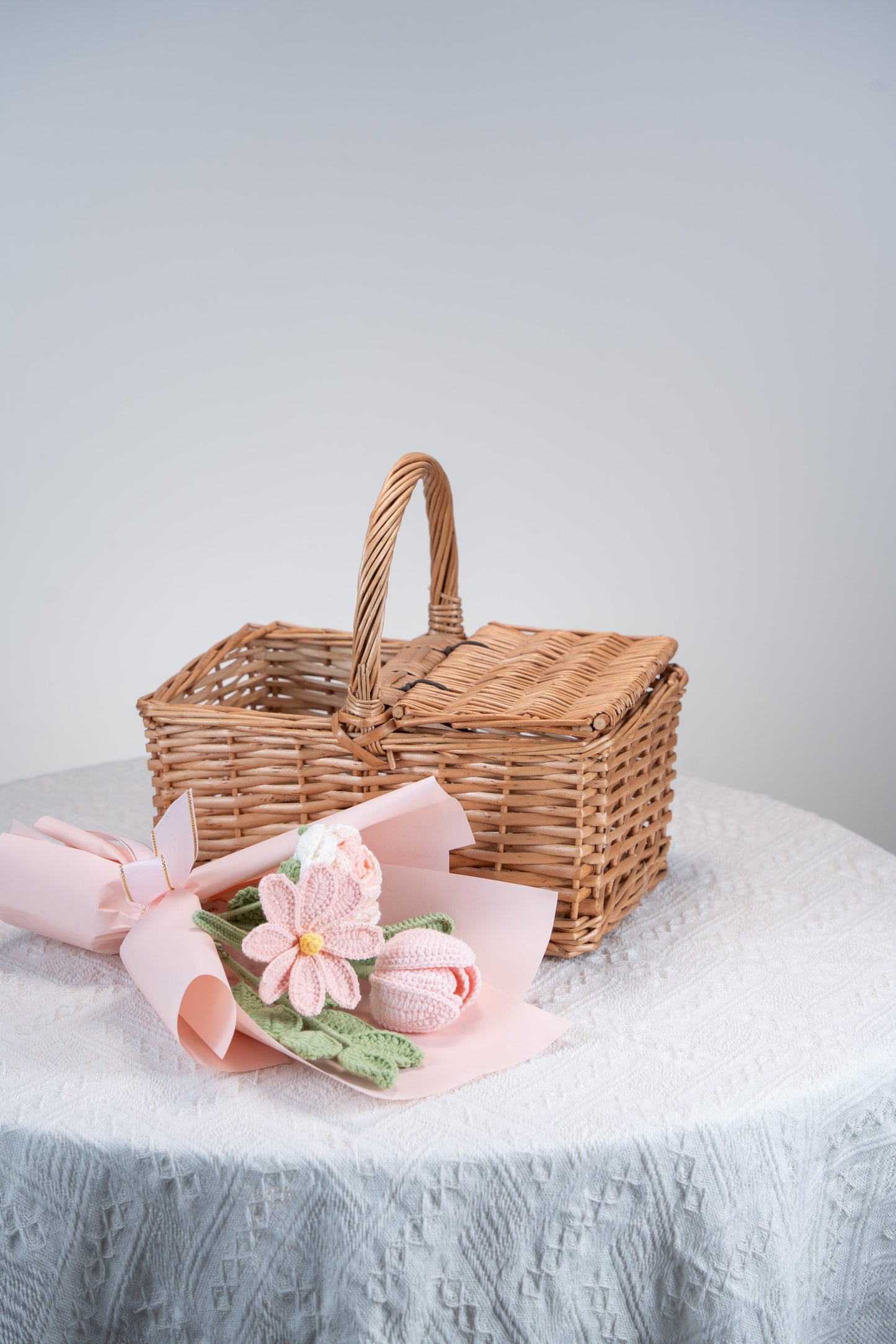 Small Pink Rose with Cosmos Bouquet