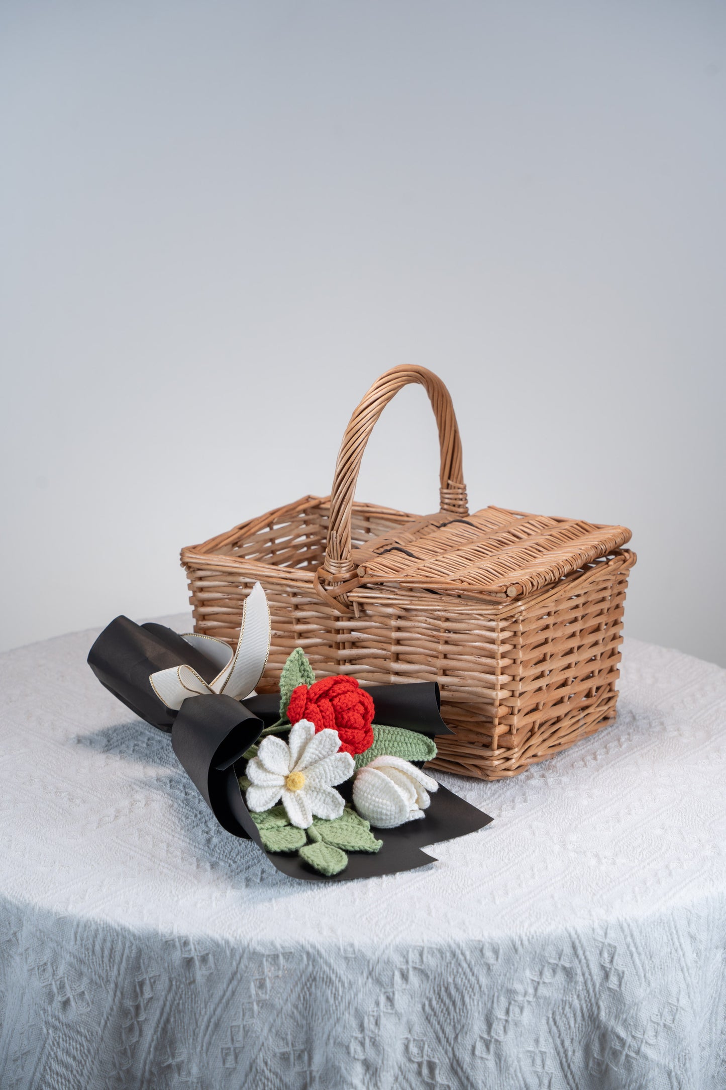 Small Red Rose with Cosmos Bouquet