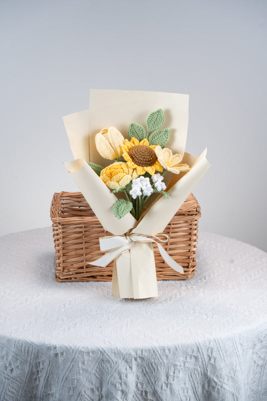Yellow Sunflower with Cosmos Bouquet