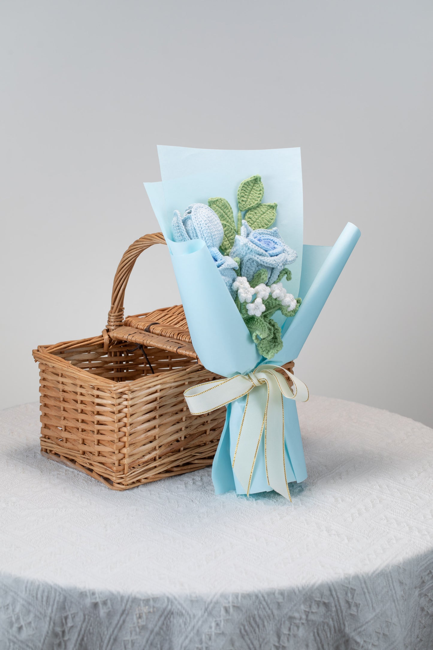 Blue Rose with Tulip Bouquet