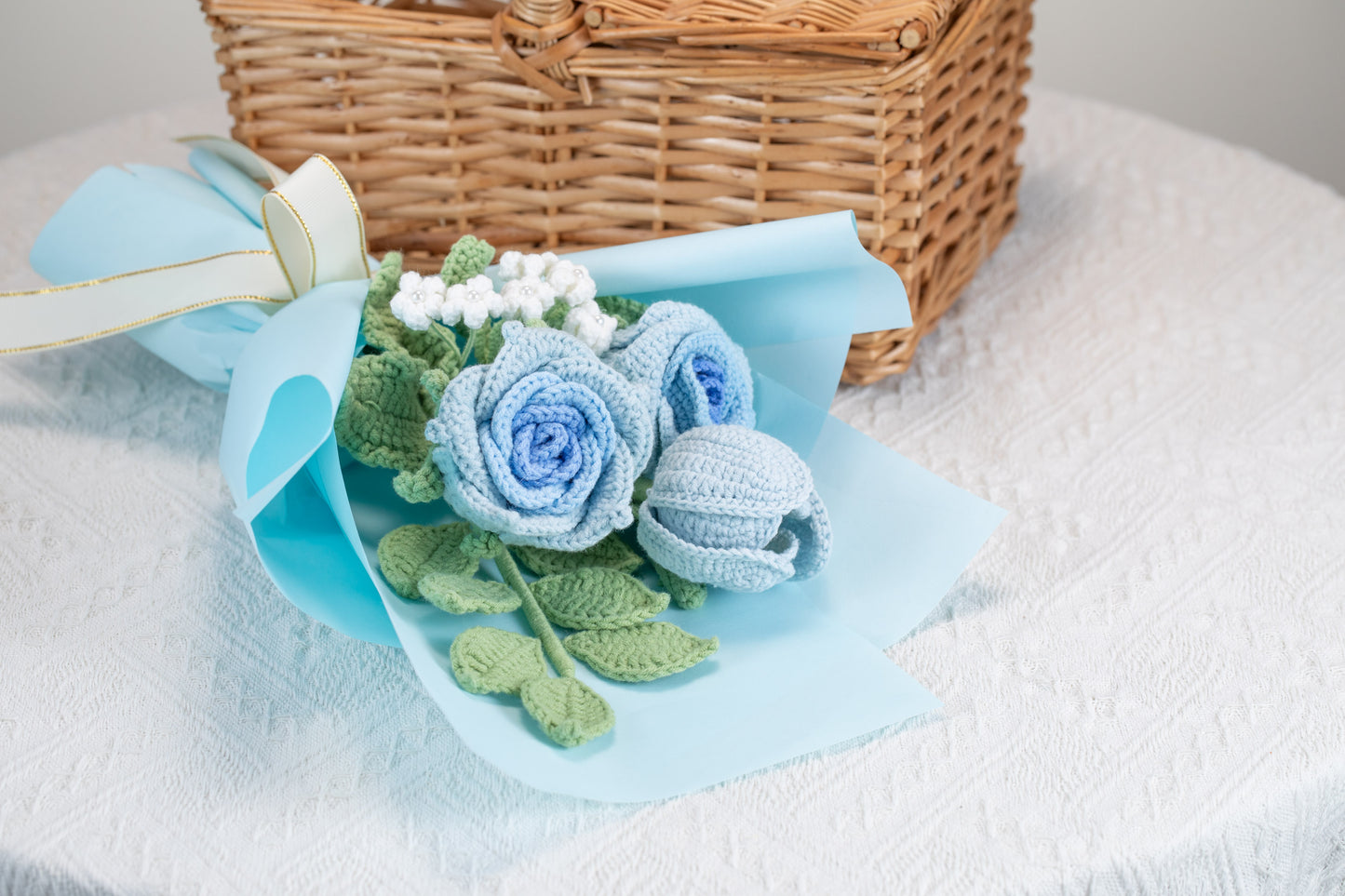 Blue Rose with Tulip Bouquet