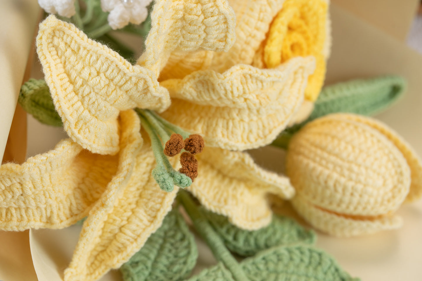 Small Yellow Lily with Tulip Bouquet