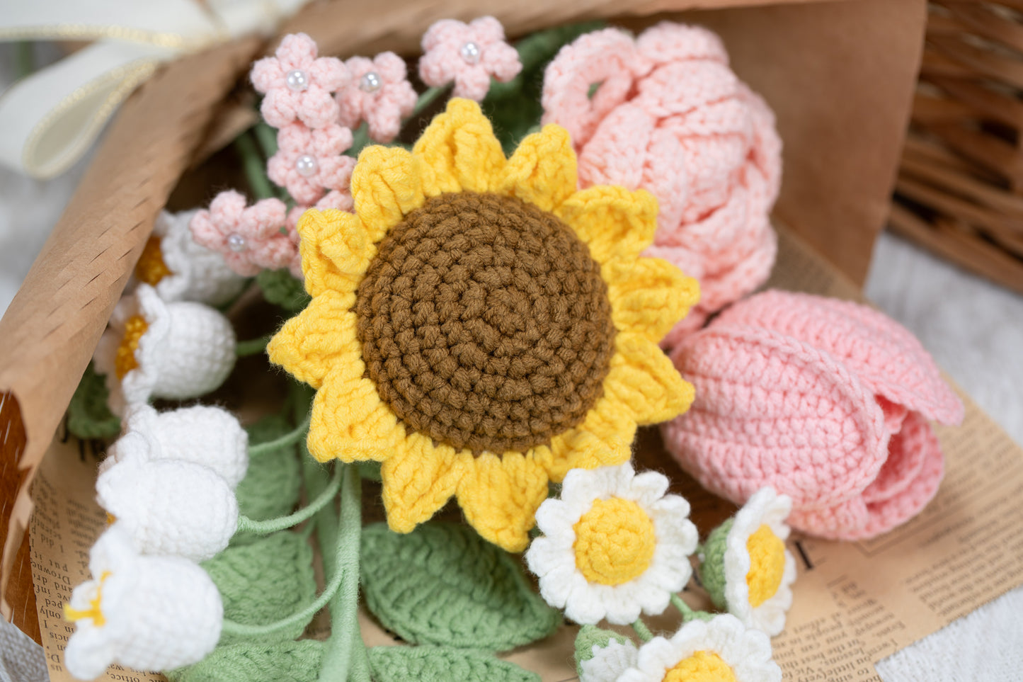 Small Pink Sunflower Bouquet