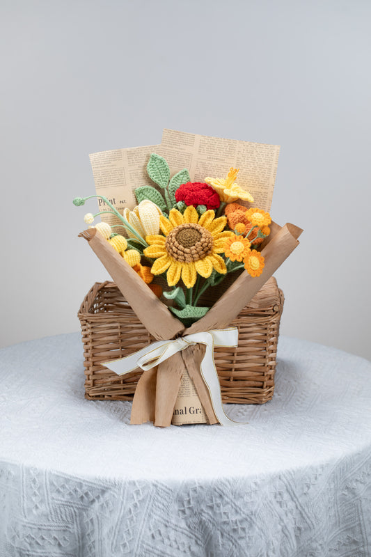 Orange/Red Sunflower Bouquet