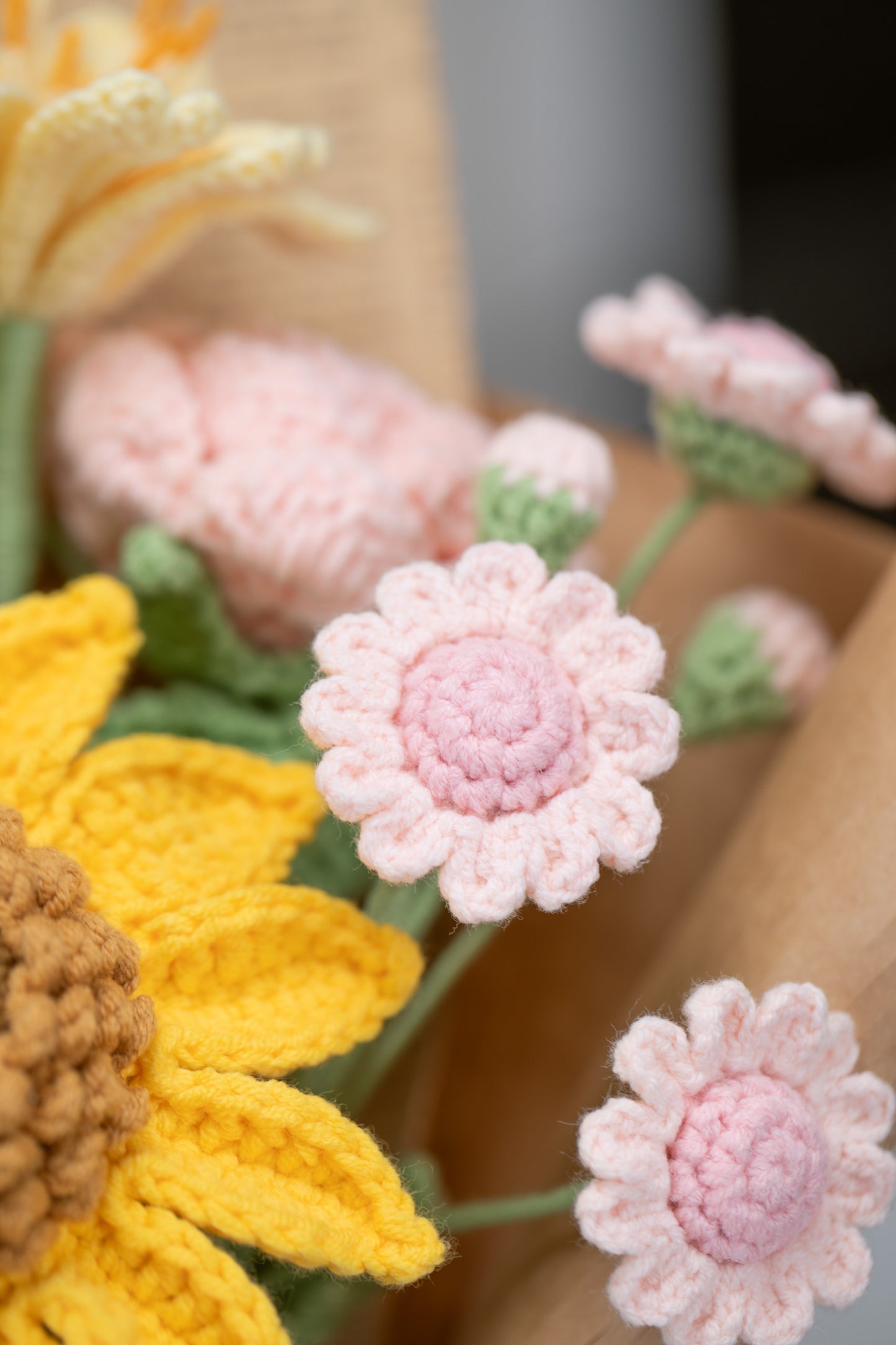 Yellow/Pink Sunflower Bouquet