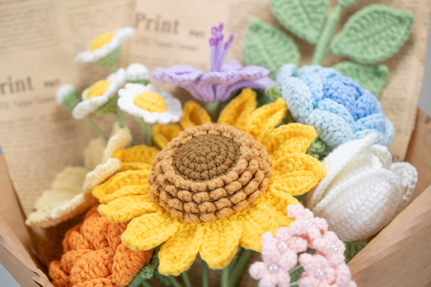 Large Rainbow Sunflower Bouquet