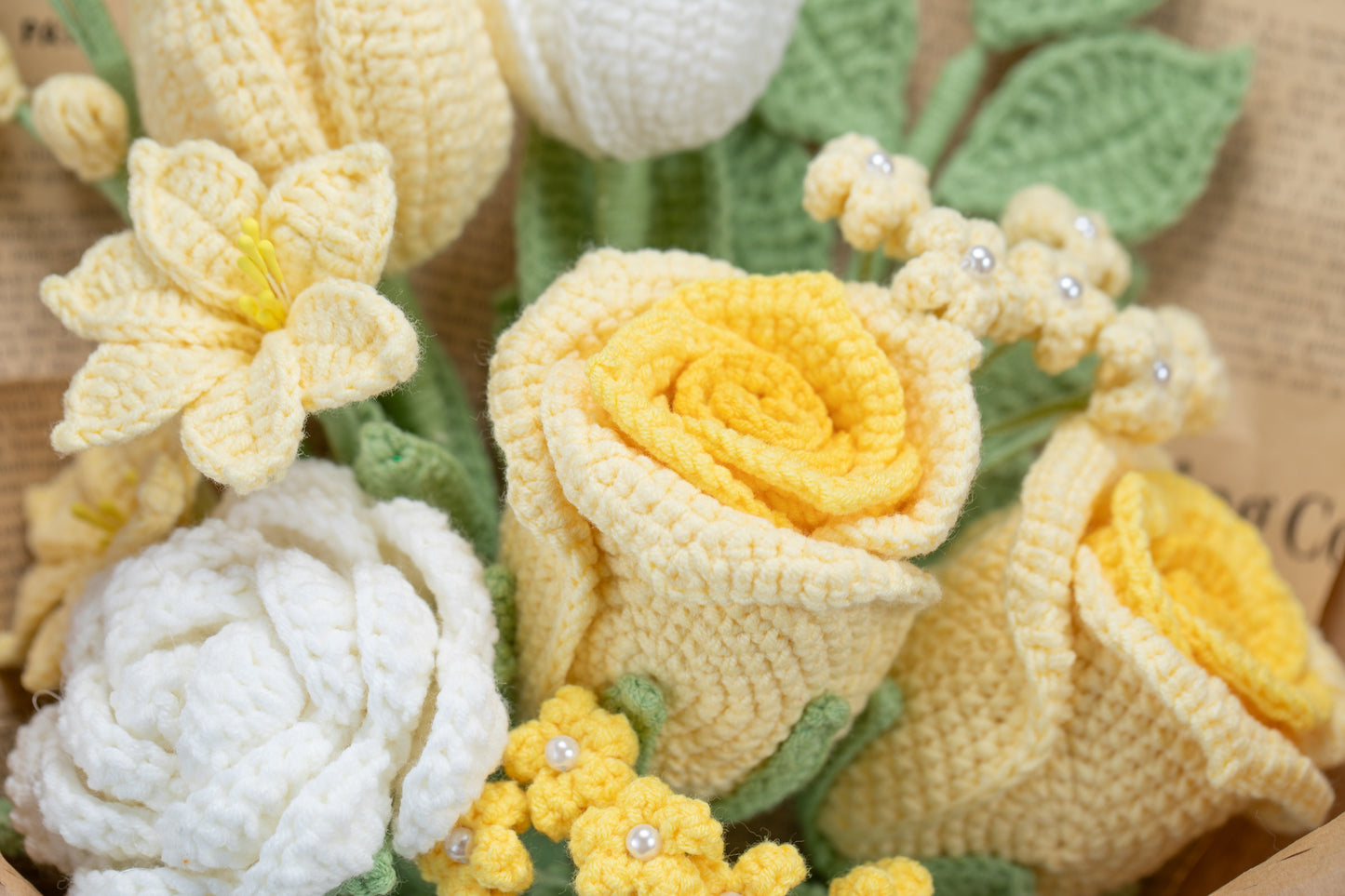 Yellow Rose with Lily Bouquet