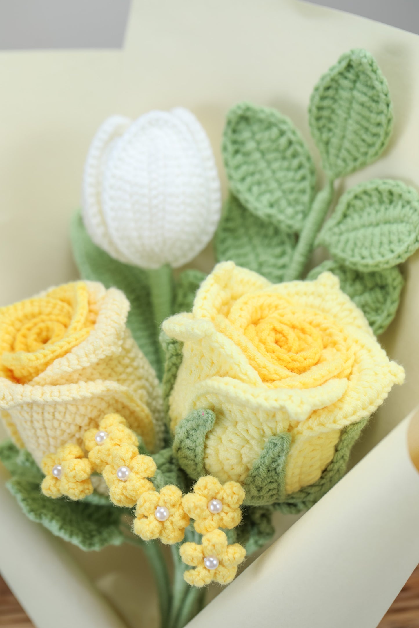 Yellow Rose with Tulip Bouquet