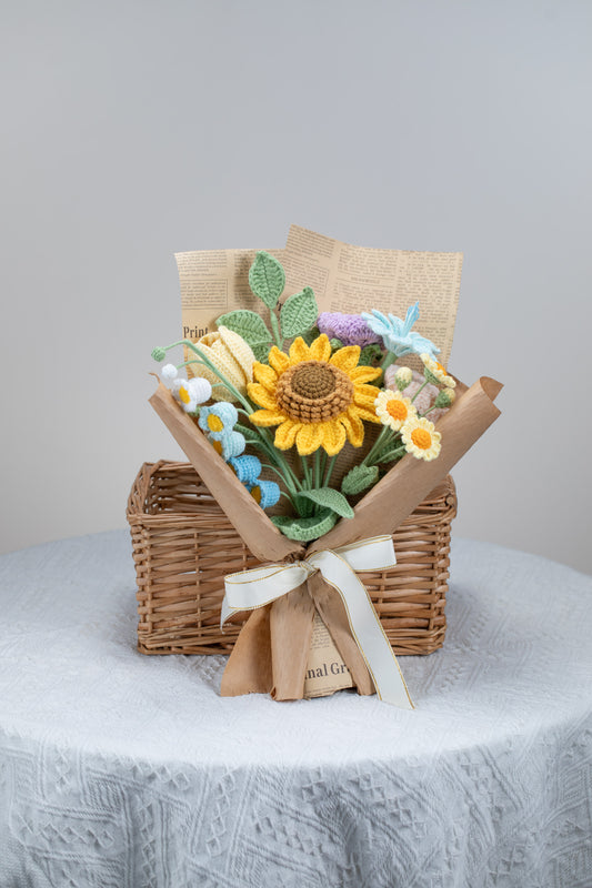 Rainbow color Sunflower Bouquet