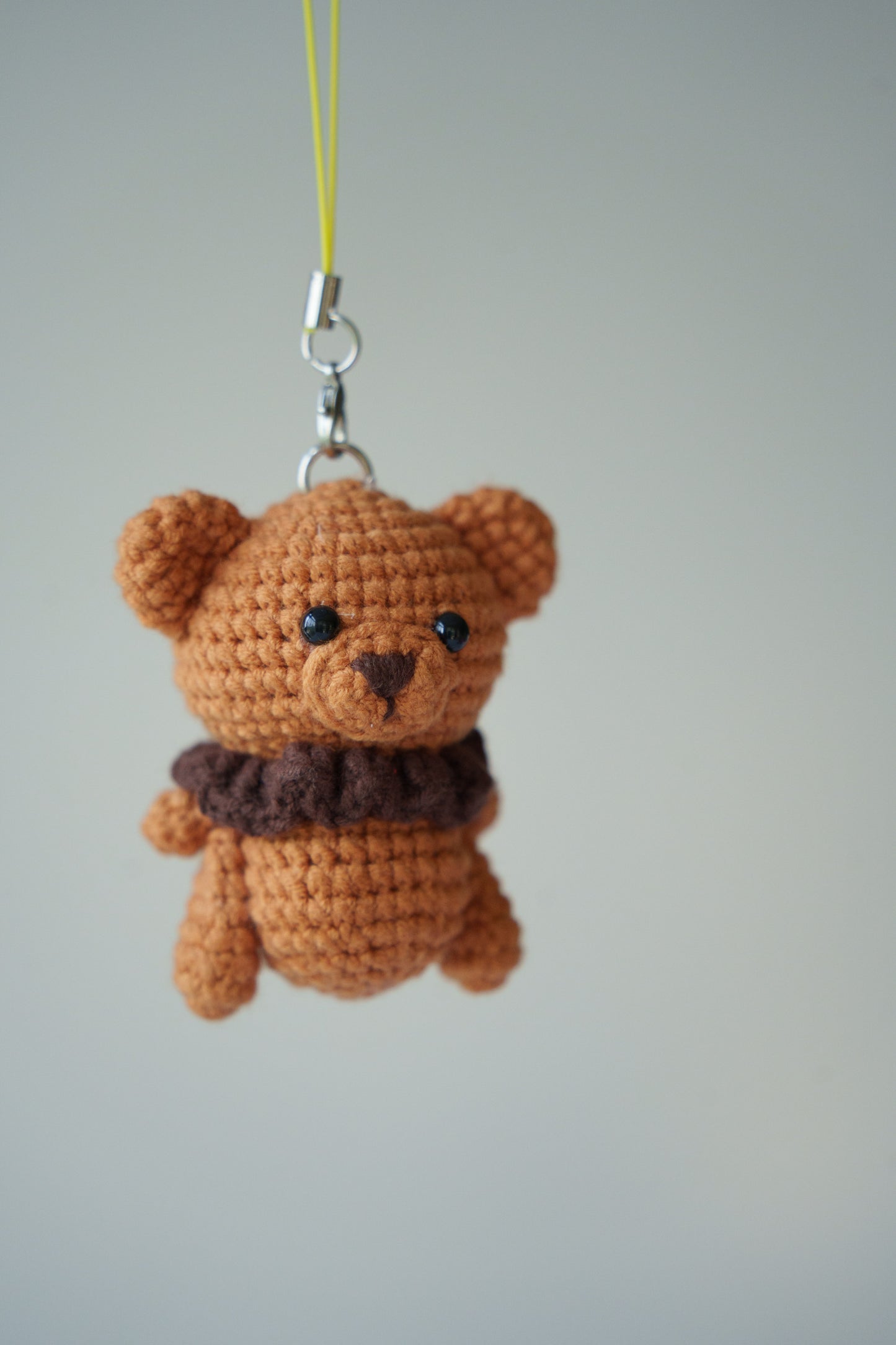 crochet bear keychain