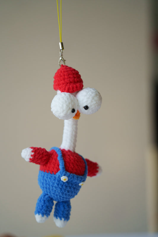 crochet goose keychain