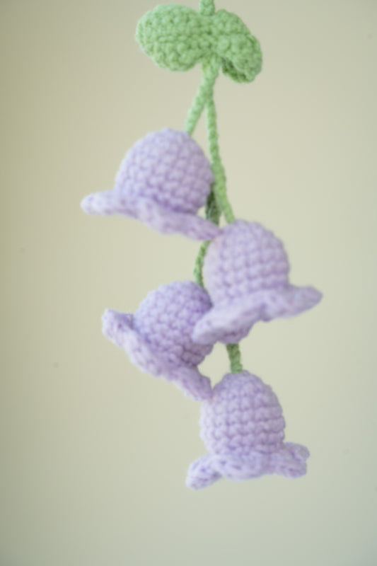 Purple Lily of the Valley keychain