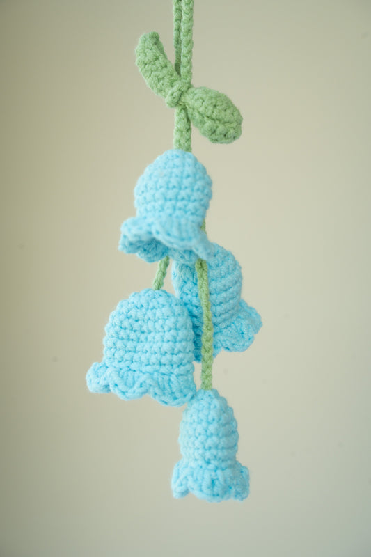 Blue Lily of the Valley keychain