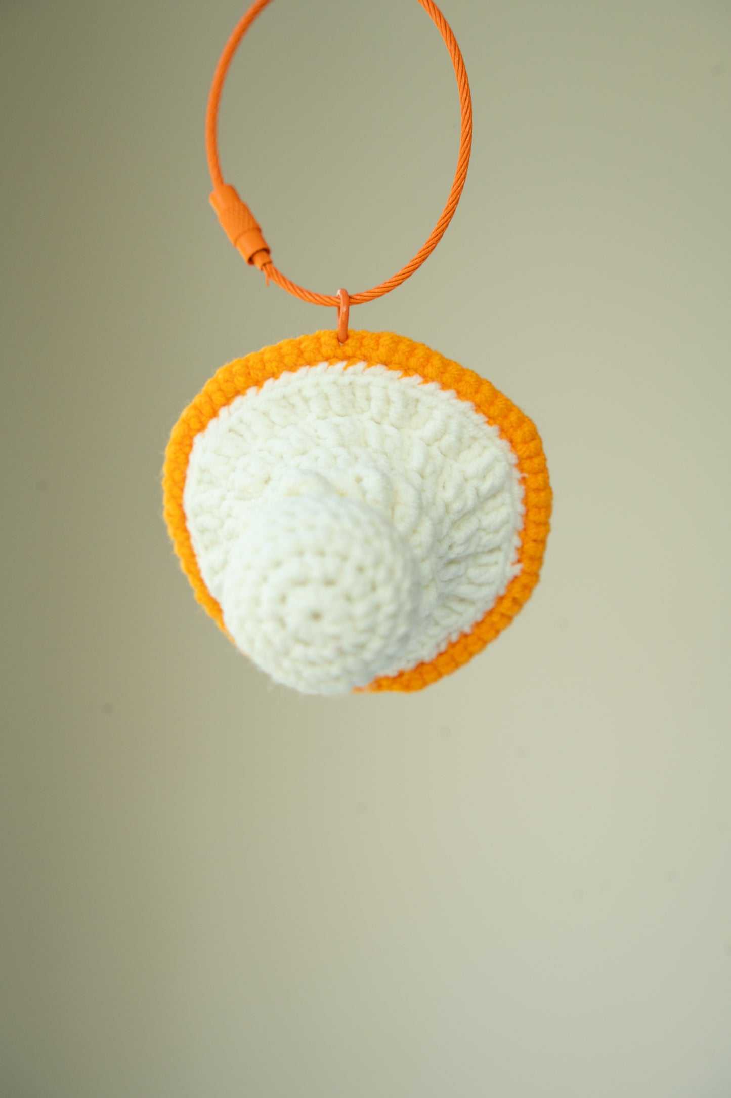 Orange Mushroom keychain