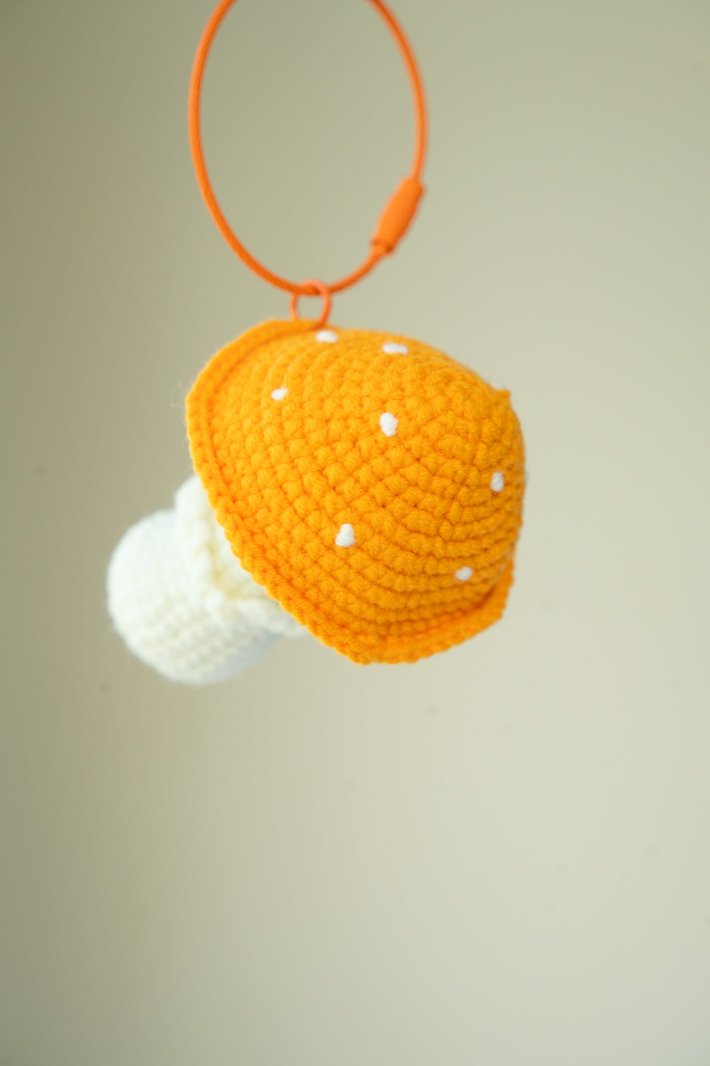 Orange Mushroom keychain