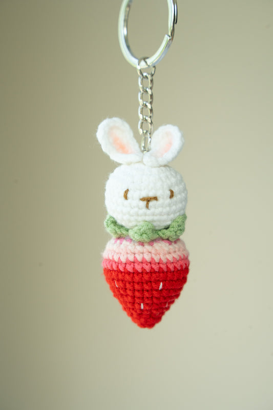 Strawberry Rabbit keychain