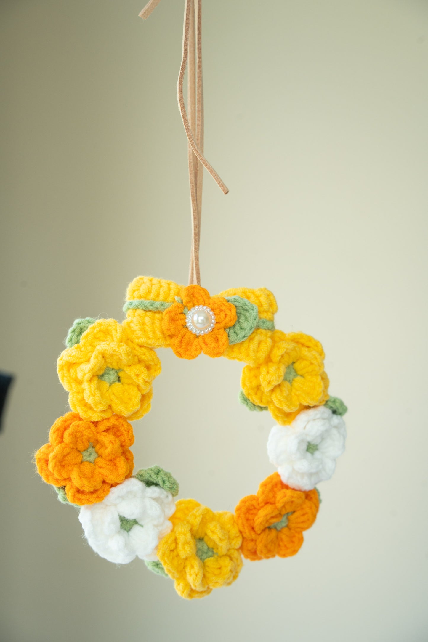 Yellow Flower Car Hanger