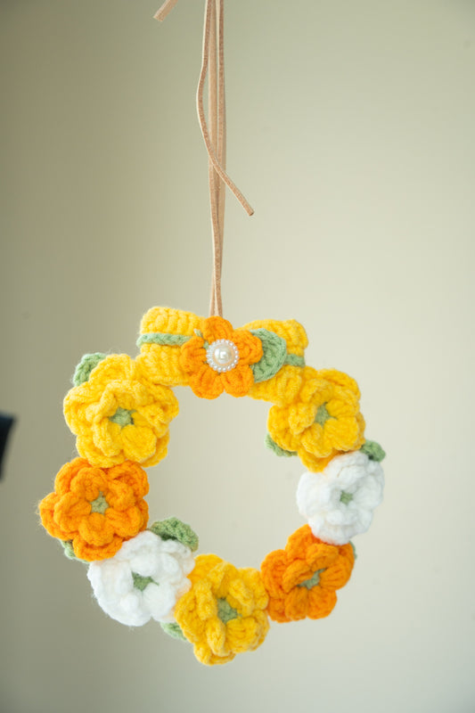Yellow Flower Car Hanger