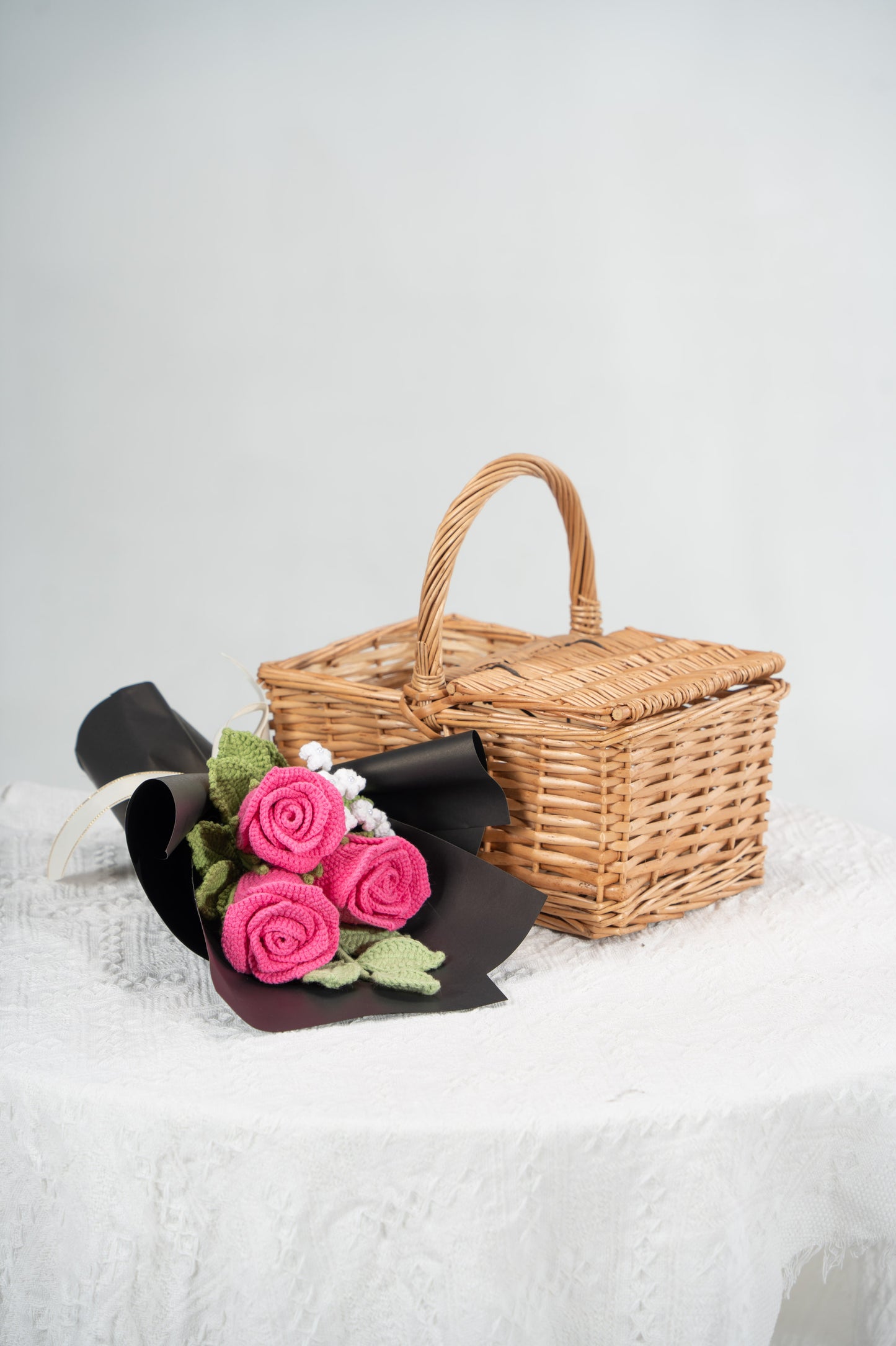 Small Hot Pink Rose Bouquet