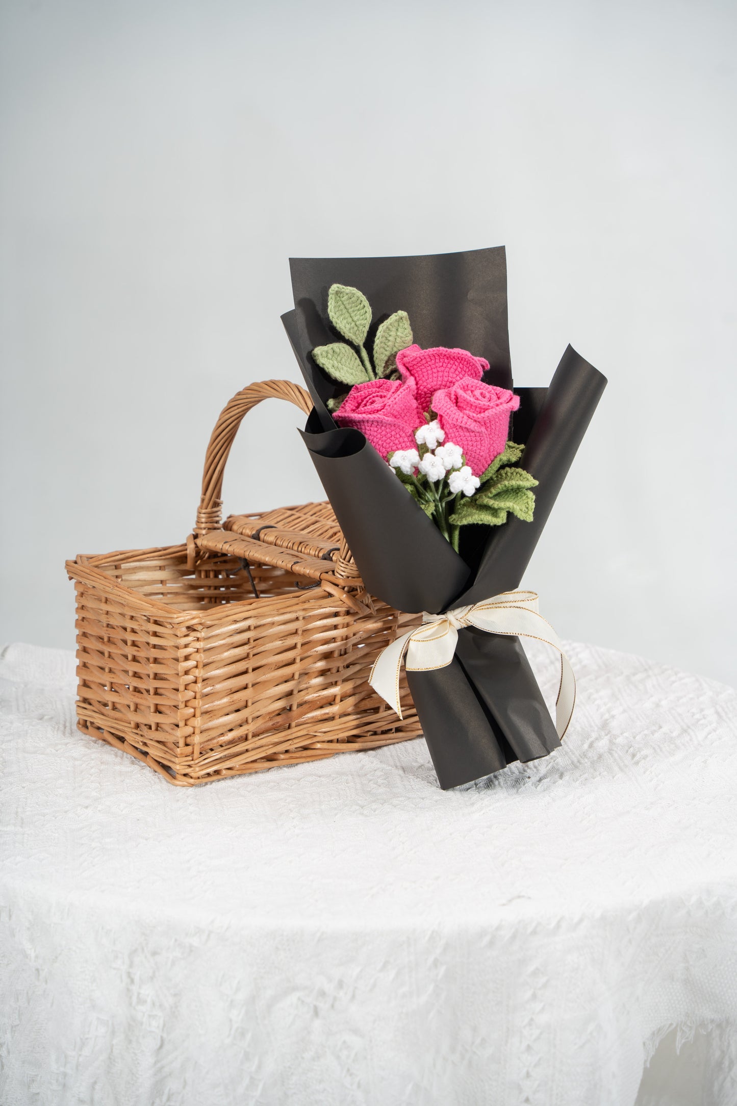 Small Hot Pink Rose Bouquet