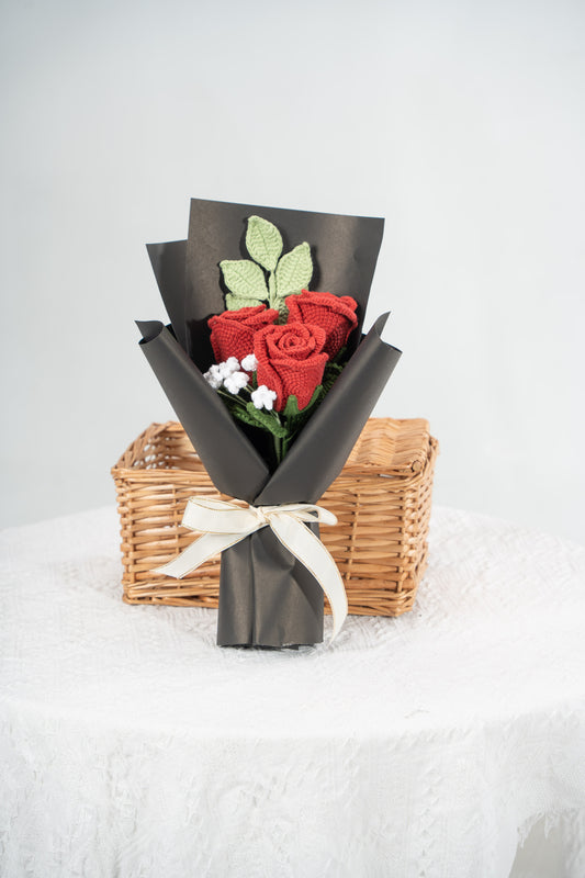 Small Burgundy Rose Bouquet