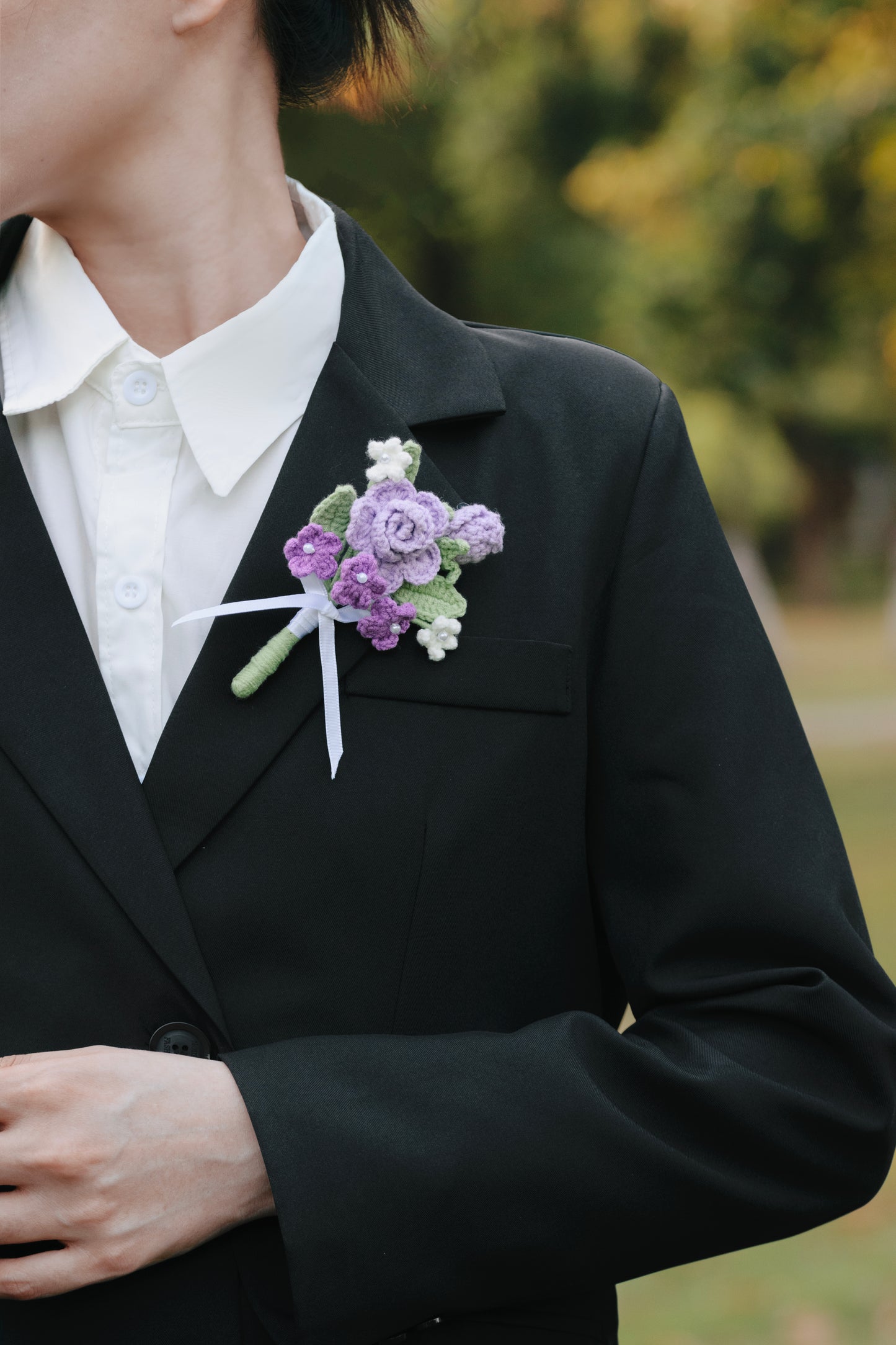 Purple Wedding Bouquet Set