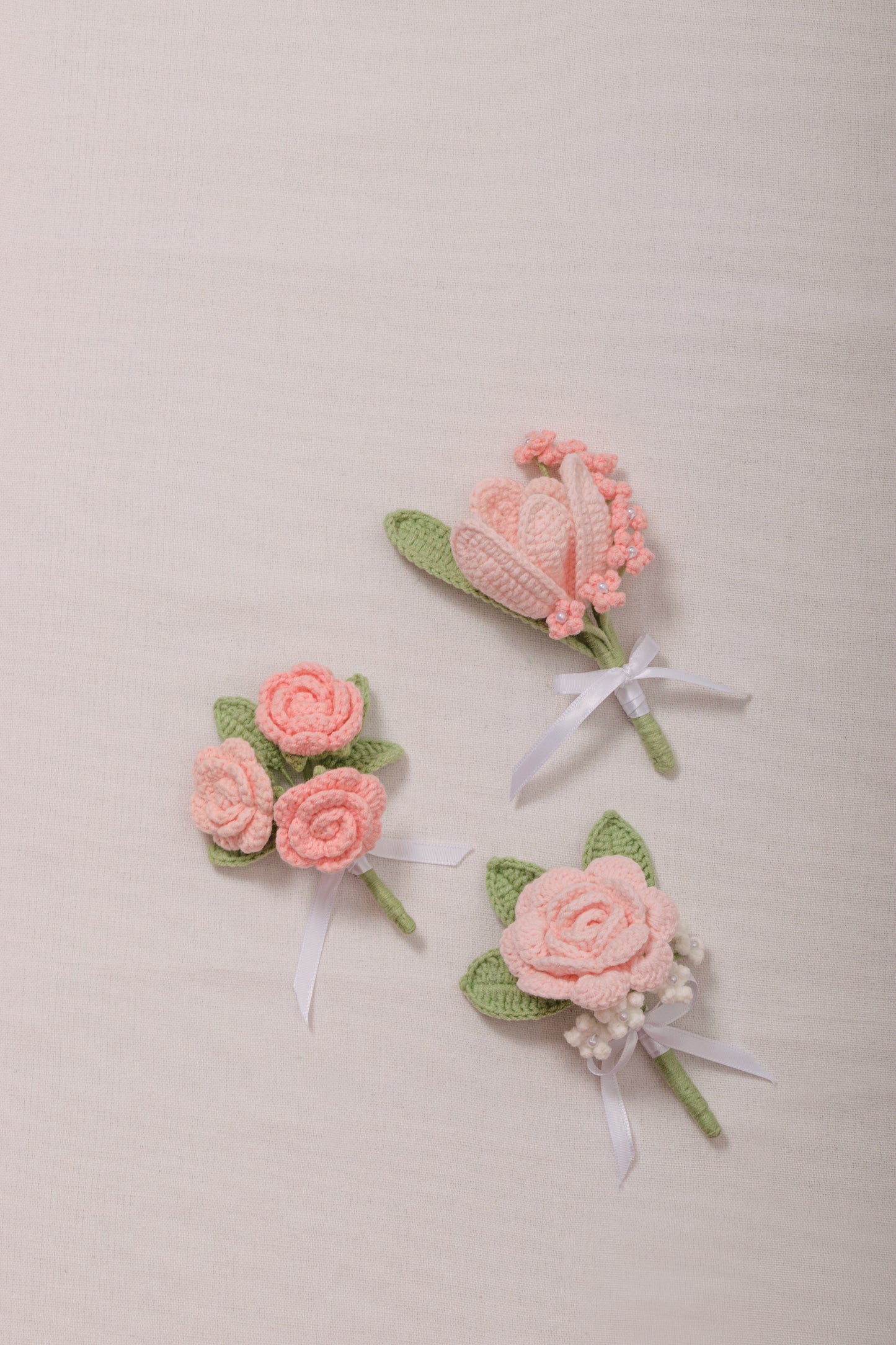 Pink Wedding Bouquet Set