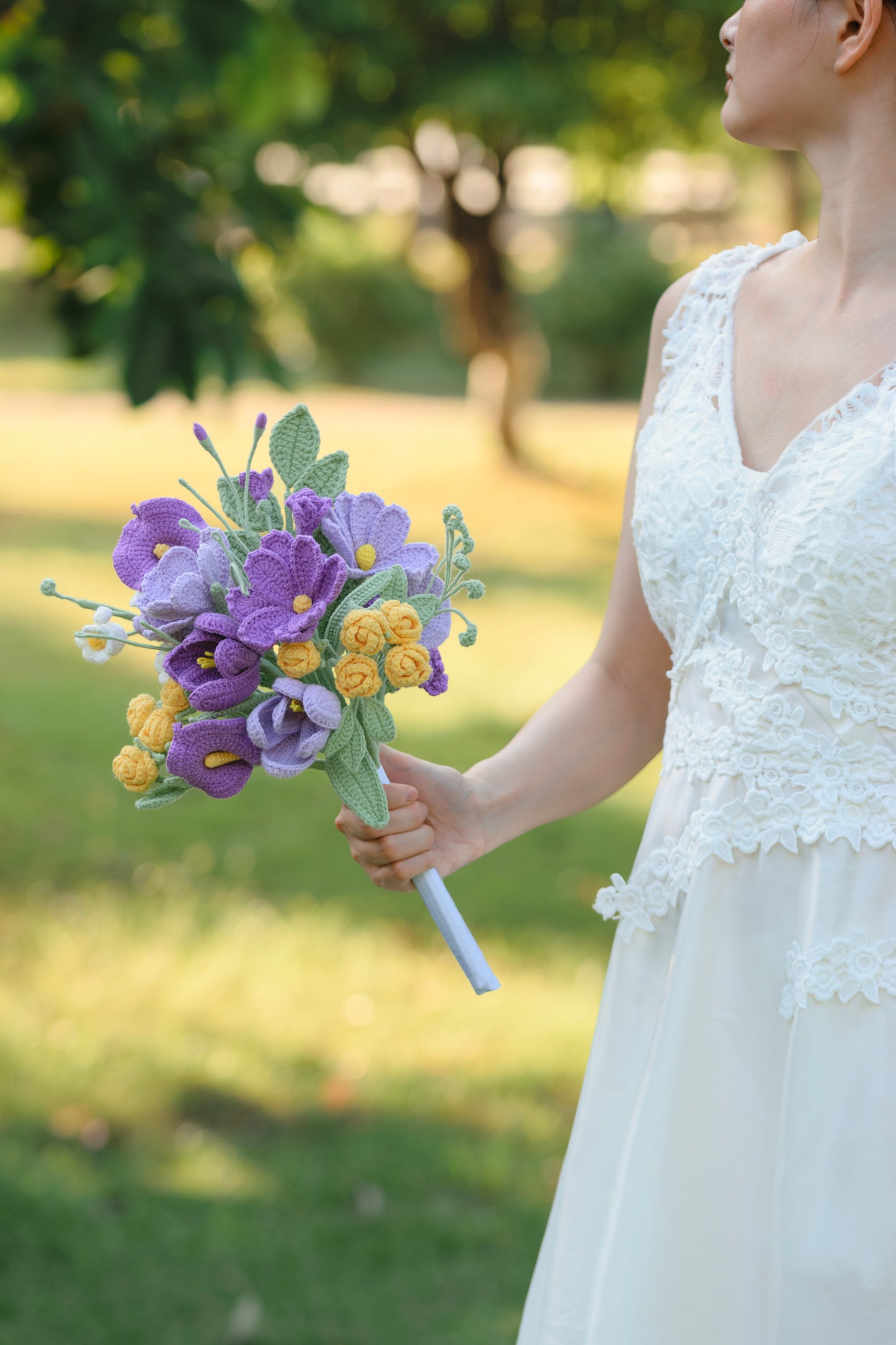 Purple Wedding Bouquet Set