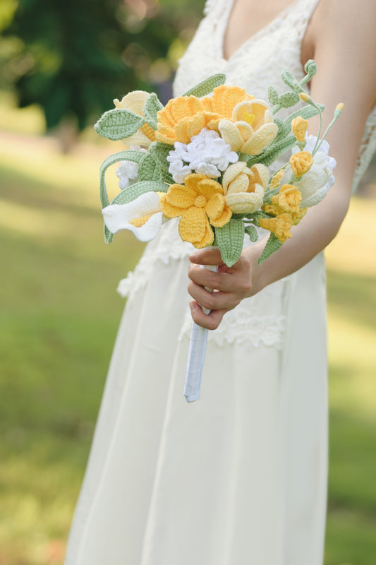 Yellow Wedding Bouquet Set