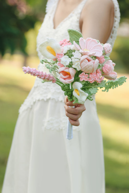 Pink Wedding Bouquet Set