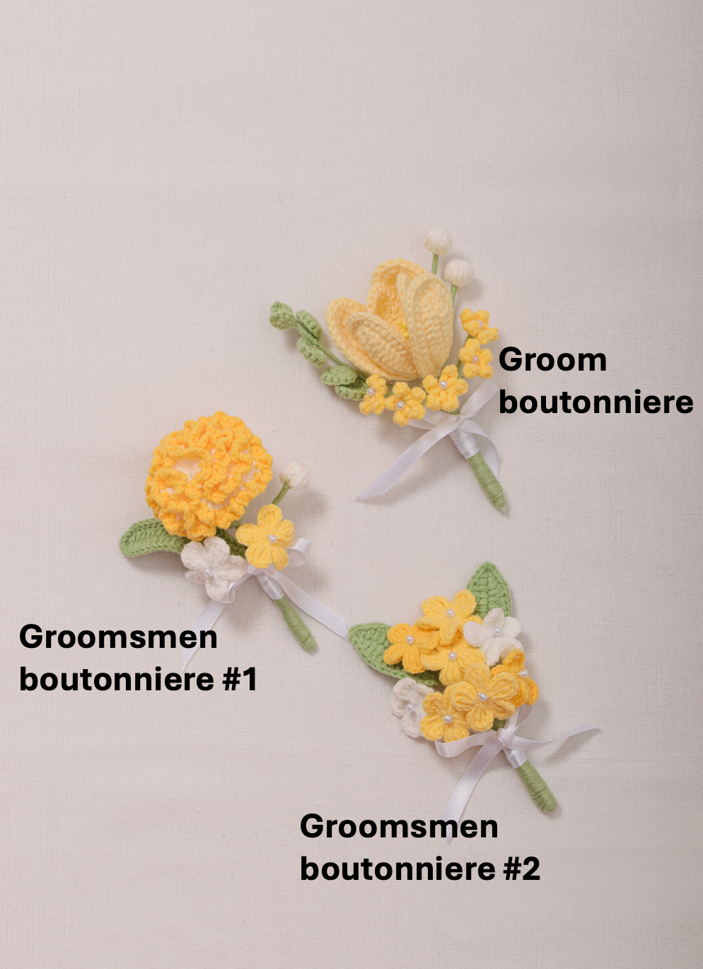Yellow Wedding Bouquet Set