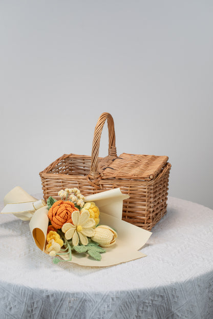 Yellow Rose with Cosmos Bouquet