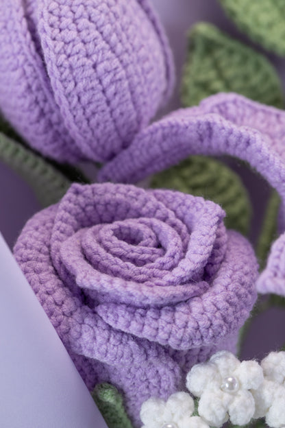 Small Purple Lily with Tulip Bouquet