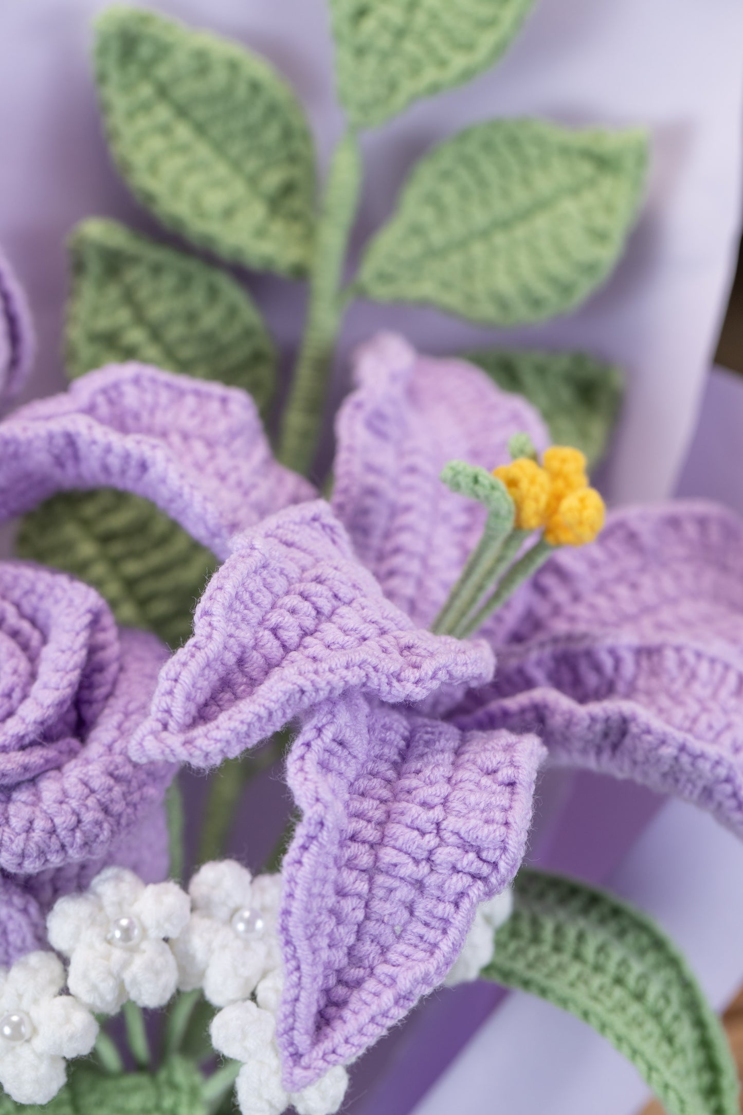 Small Purple Lily with Tulip Bouquet