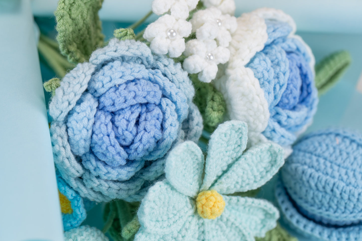 Blue Rose with Cosmos Bouquet