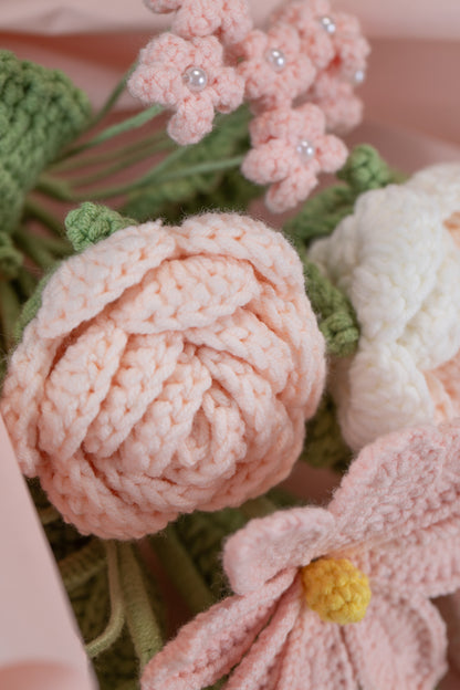 Pink Rose with Cosmos Bouquet
