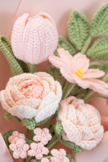 Pink Rose with Cosmos Bouquet