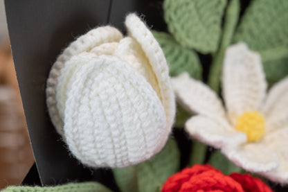 Small Red Rose with Cosmos Bouquet