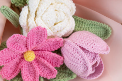 Small Hot Pink Rose with Cosmos Bouquet