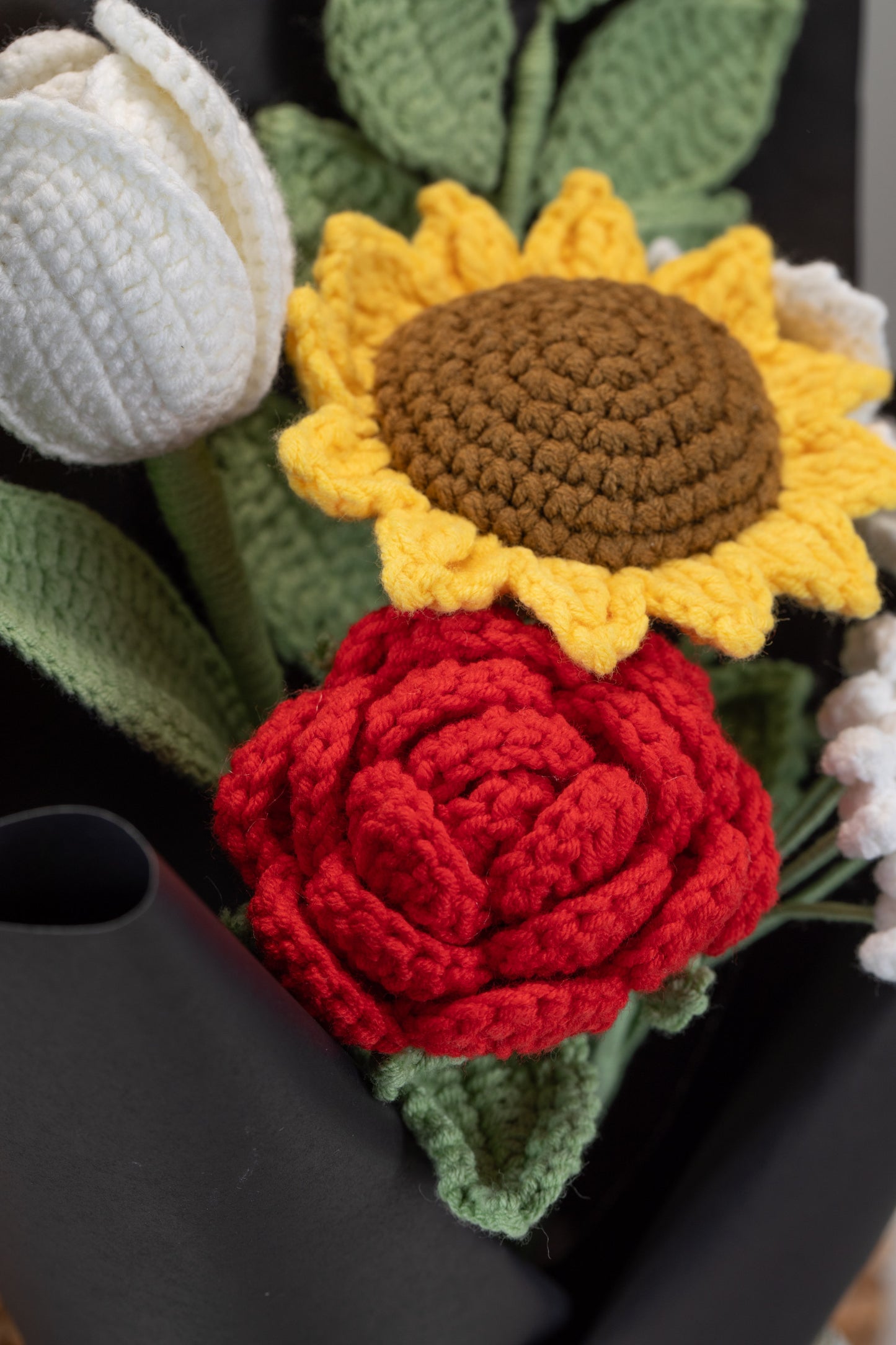 Red Sunflower with Cosmos Bouquet