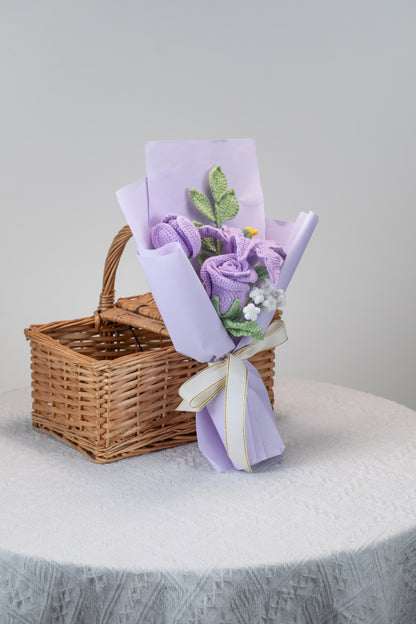 Small Purple Lily with Tulip Bouquet