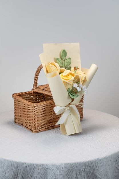 Small Yellow Lily with Tulip Bouquet