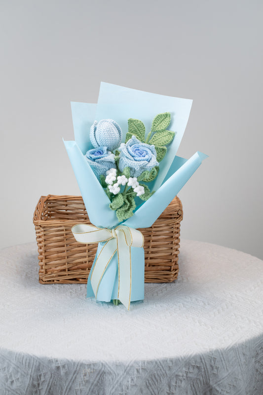 Blue Rose with Tulip Bouquet